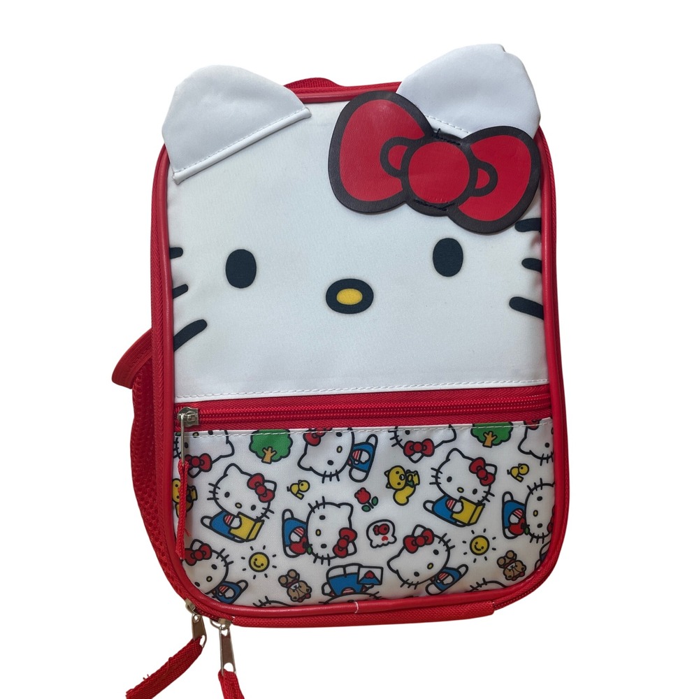 Hello Kitty Lunch Tote Bag Red Insulated‎ Kids School Bag